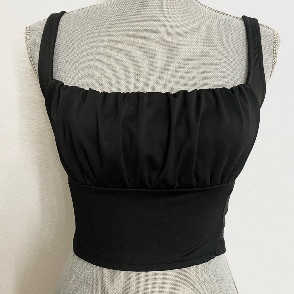 Black tank top.